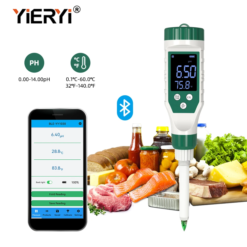 Измеритель Качества Воды Yieryi умный PH-метр с Bluetooth тестер кислотности теста сыра
