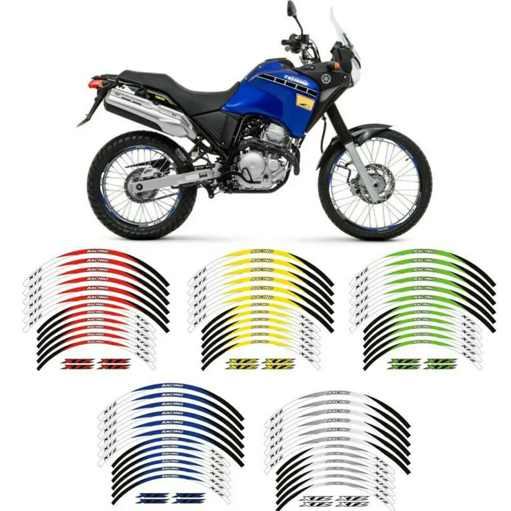 

Высококачественные передние и задние колеса для мотоцикла YAMAHA XTZ 125 2014-2022, внешний обод, наклейка, светоотражающее колесо в полоску