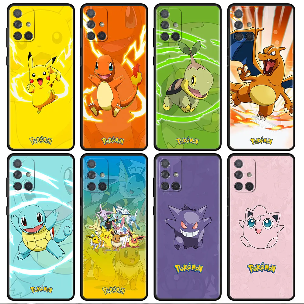 

Pokemon Pikachu Cover For Samsung Galaxy A52 A12 A51 A32 A21s A71 A32 5G A12 A22 A53 A31 A13 A72 A02s A41 A03 A04 Phone Cover