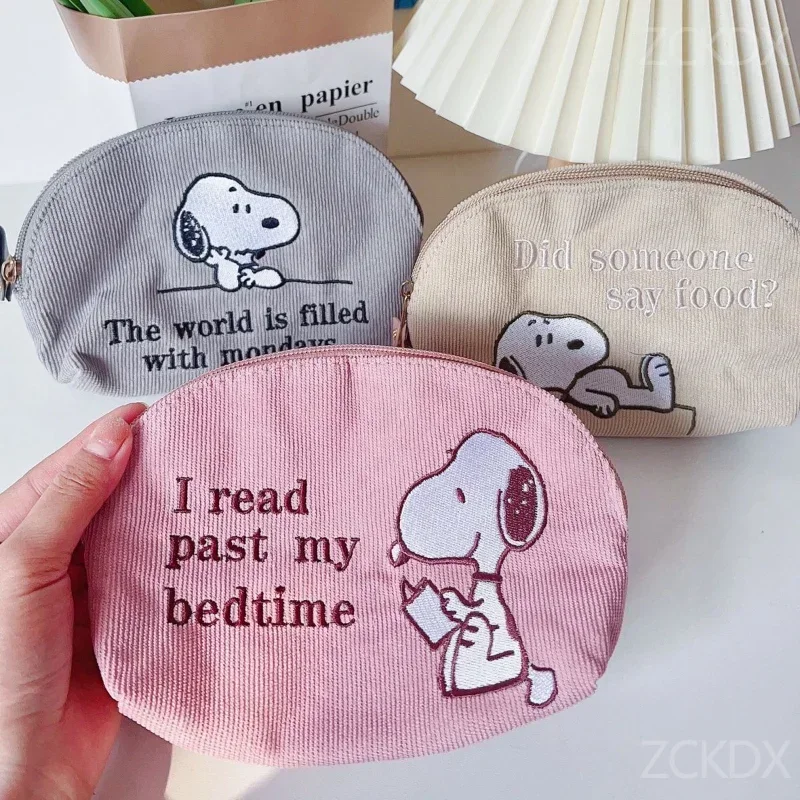 Вельветовая мини-косметичка Snoopy милая женская косметичка с анимацией