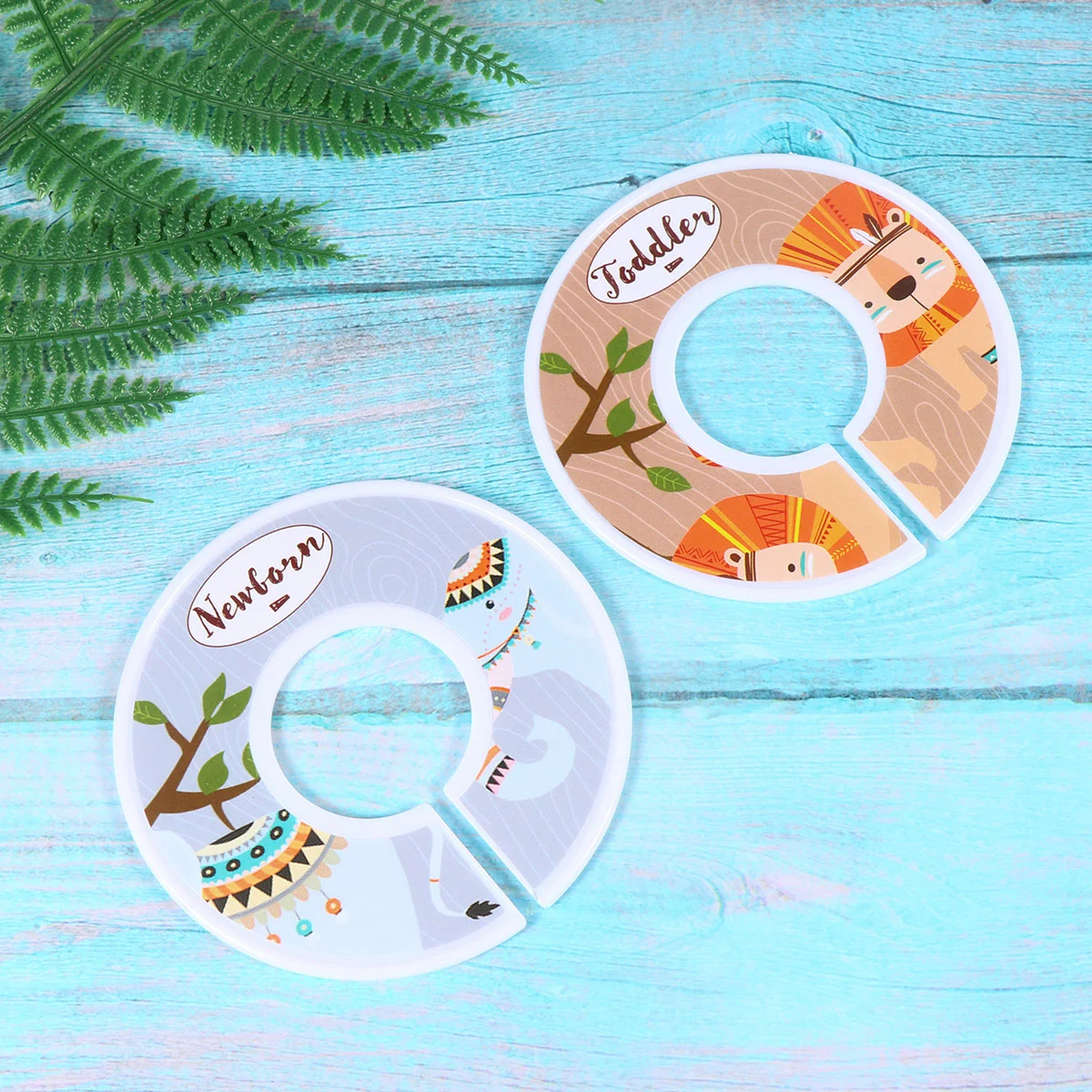 

8 Pcs Clothing Separation Circle Clothes Marking Ring Round Stickers Size Buckles Toddler Animal Pattern Garment Label