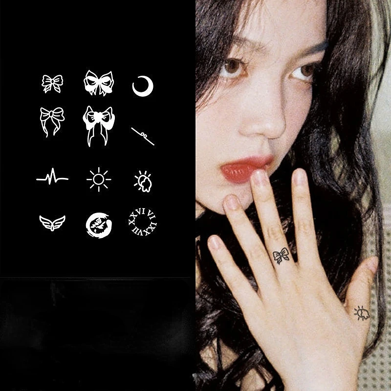 

Новинка 2023, наклейки-татуировки в виде бабочки, крыльев, Луны с небольшим рисунком, искусственная татуировка для женщин, искусство, милая девушка, искусство