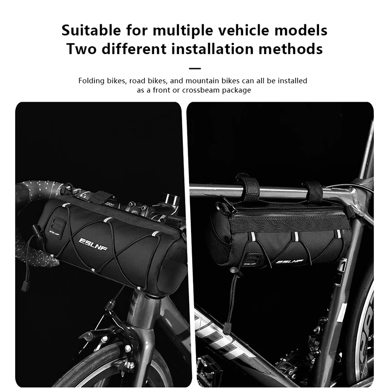 Передняя сумка для велосипеда ESLNF большая вместительная хранения на открытом