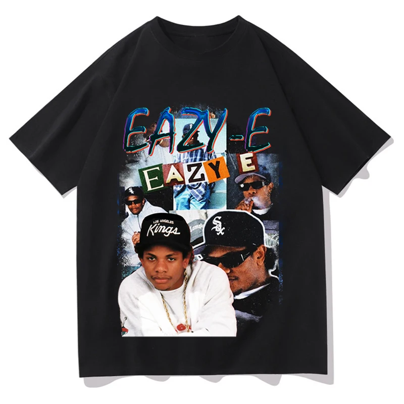 Rapper EAZY E Shirt Summer Fashion Cotton T-shirt Hip Hop Streetwear Tops Cotton T Shirt Men Women Tees Tops Camisetas Hombre