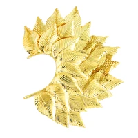 leaf ear cuff gold clip on earrings for women men fashion jewelry big alloy earings party bijoux brincos 2022