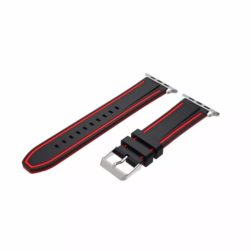 

Silicone Bracelet For Apple Watch Band 45mm 41mm 42/38mm 40/44mm Smart For iWatch Series 7 6 SE 5 4 3 2 1 Men Women Strap