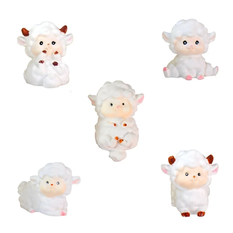 

Y4QE Mini Sheep Silicone Mold Scented Candle Mould DIY Table Ornament Tools