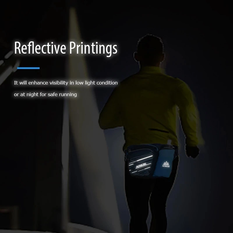 AONIJIE Outdoor Sports Bags Waist Pack Lightweight Running Waist Bag Belt Hydration Fanny Pack For Jogging Fitness Gym Marathon