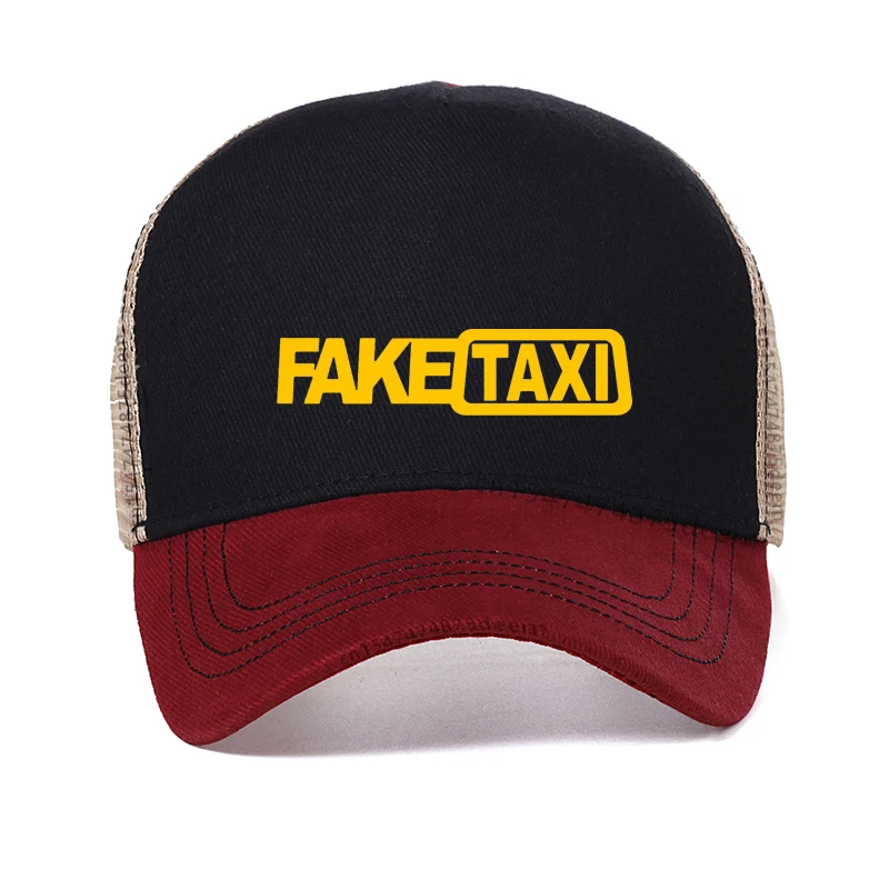 new FAKE TAXI Cap Men Hip Hop Funny Hat Cool Summer Mesh Baseball Cap for Driver Taxi gorras