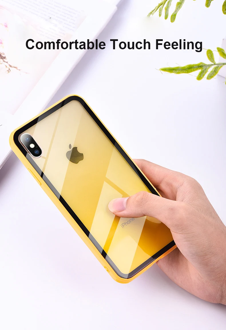 Чехол iCasiber из закаленного стекла с градиентом для iphone XS Max XR X 6 6s 7 8 Plus красочный