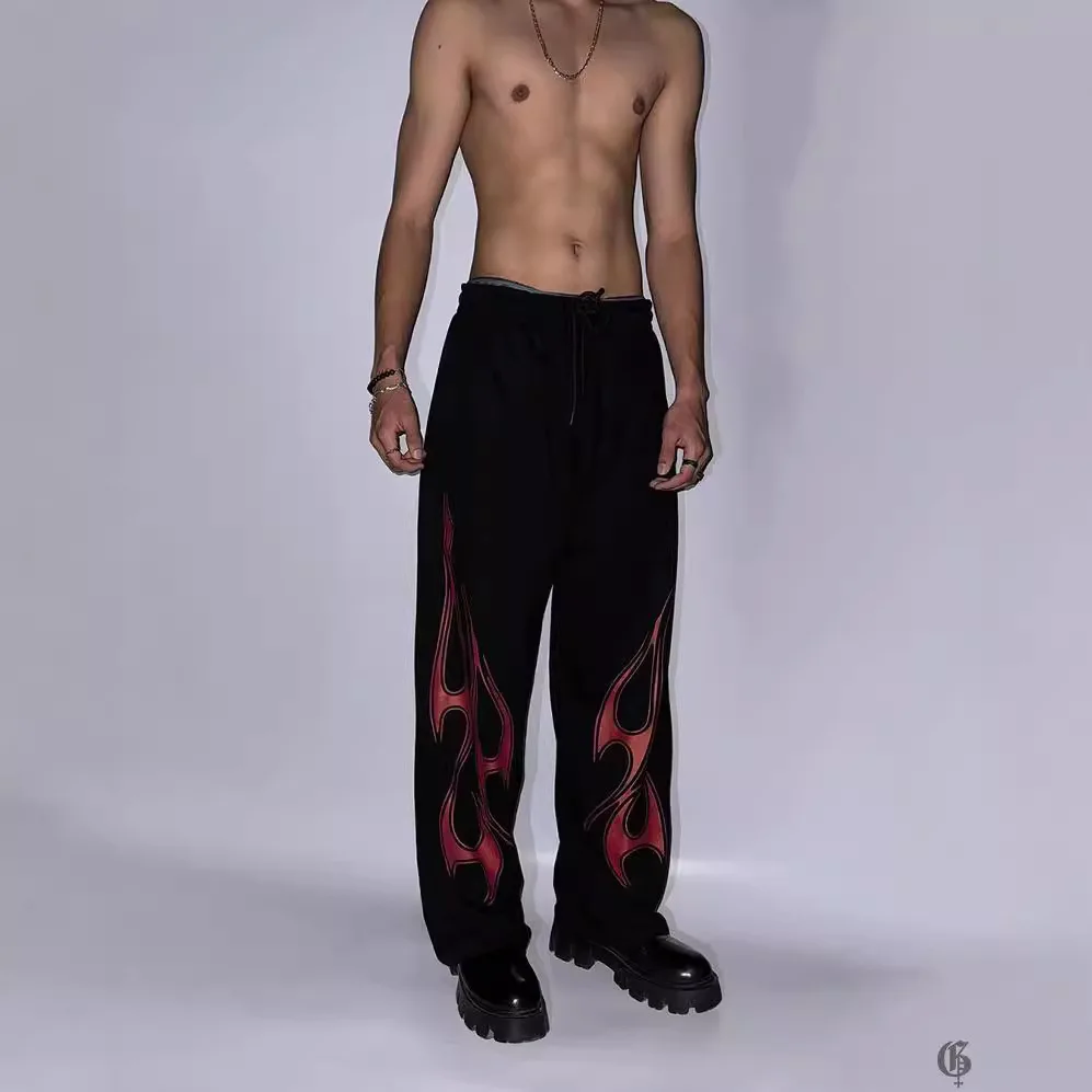 Повседневные спортивные брюки Y2k винтажные в стиле Хай-стрит хип-хоп женская