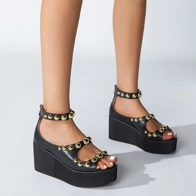2022 New Black Wedge Women's Sandals Summer Fashion Elegant Platform  Leisure Women Shoes High Heel Green Heels Designer Sandals - купить по  выгодной цене | AliExpress