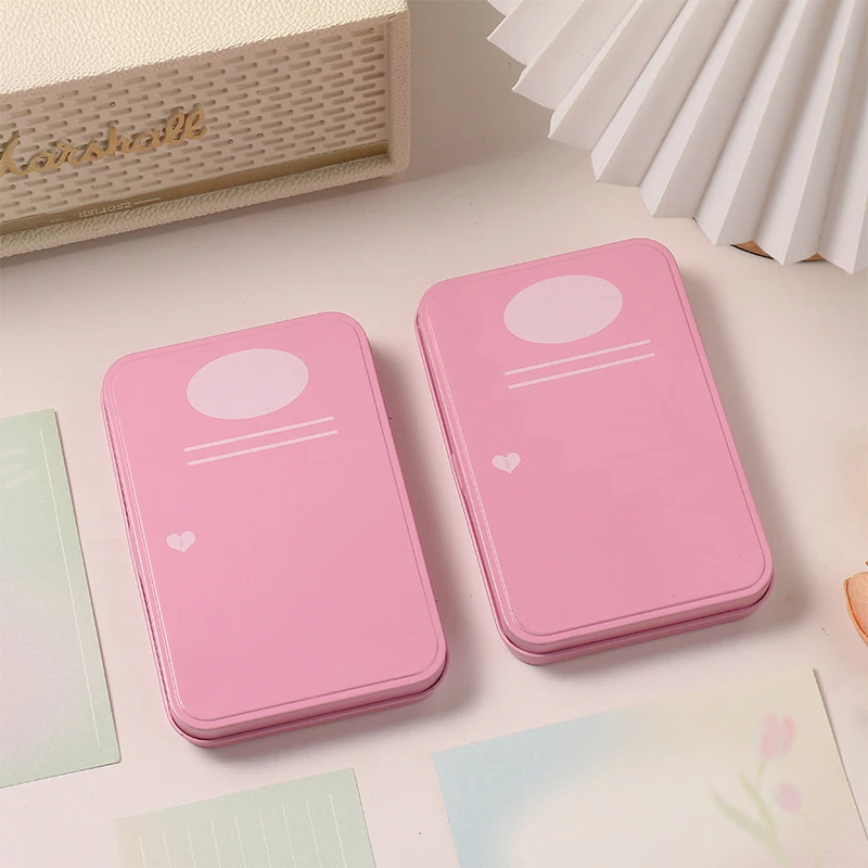 

1PC Pink Metal Iron Box Candy Packing Boxes Small Eye Shadow Cosmetic Storage Container Coin Earrings Headphones Xmas Gift Box