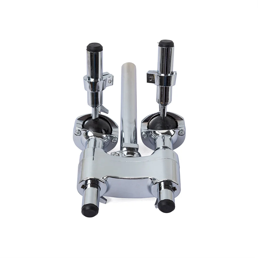 Double Tom-tom Holder Drum Kit Stand Attachment Clamp Zinc Alloy Bracket Replacement Parts Repair Mount Accessories
