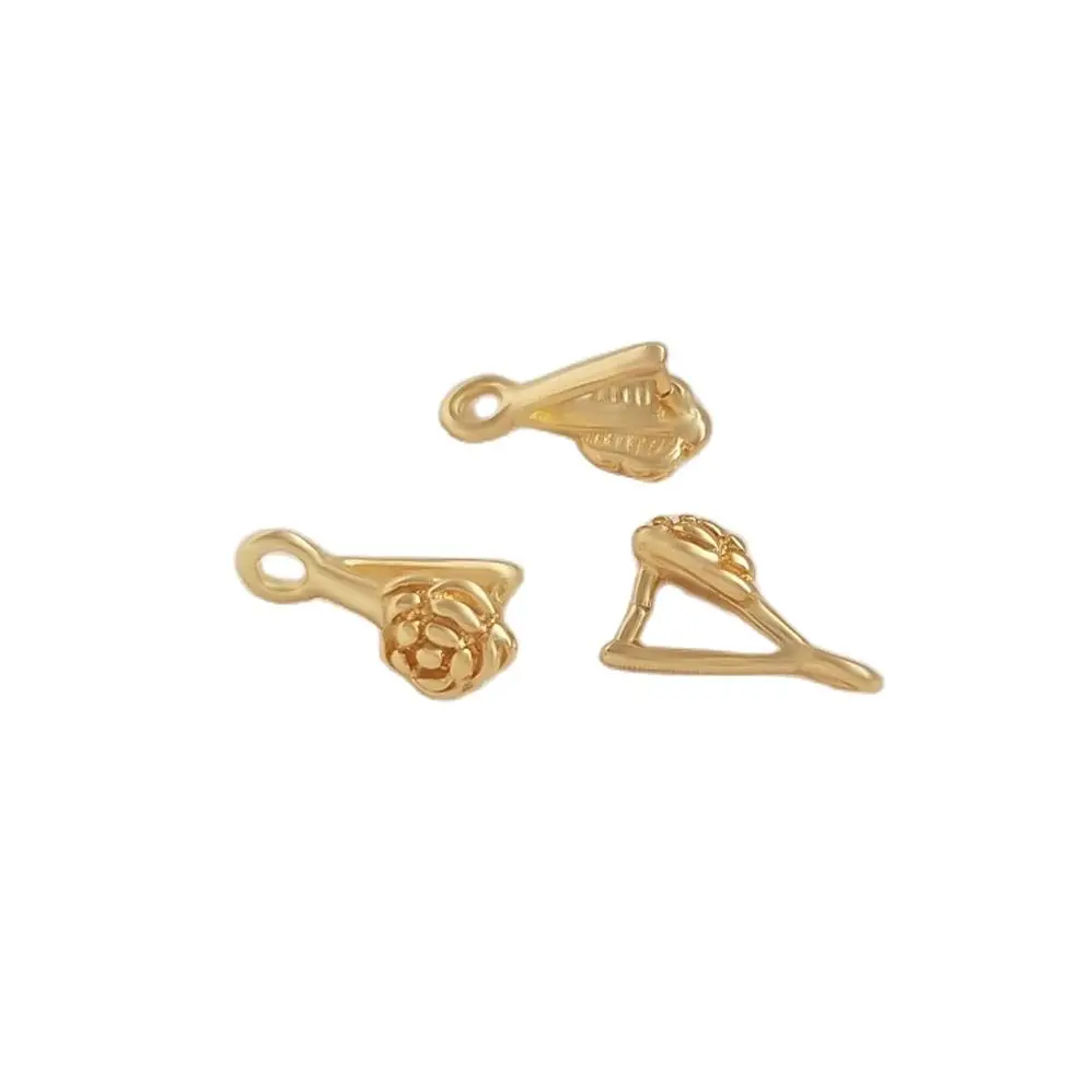

14K Plating Gold Filled Rose clasp melon seed clasp pendant clasp DIY crystal jade necklace jewelry accessories