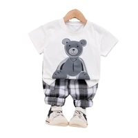 new summer baby girls clothes children boys cartoon short sleeve t shirt pants 2pcssets toddler fashion costume kids tracksuits