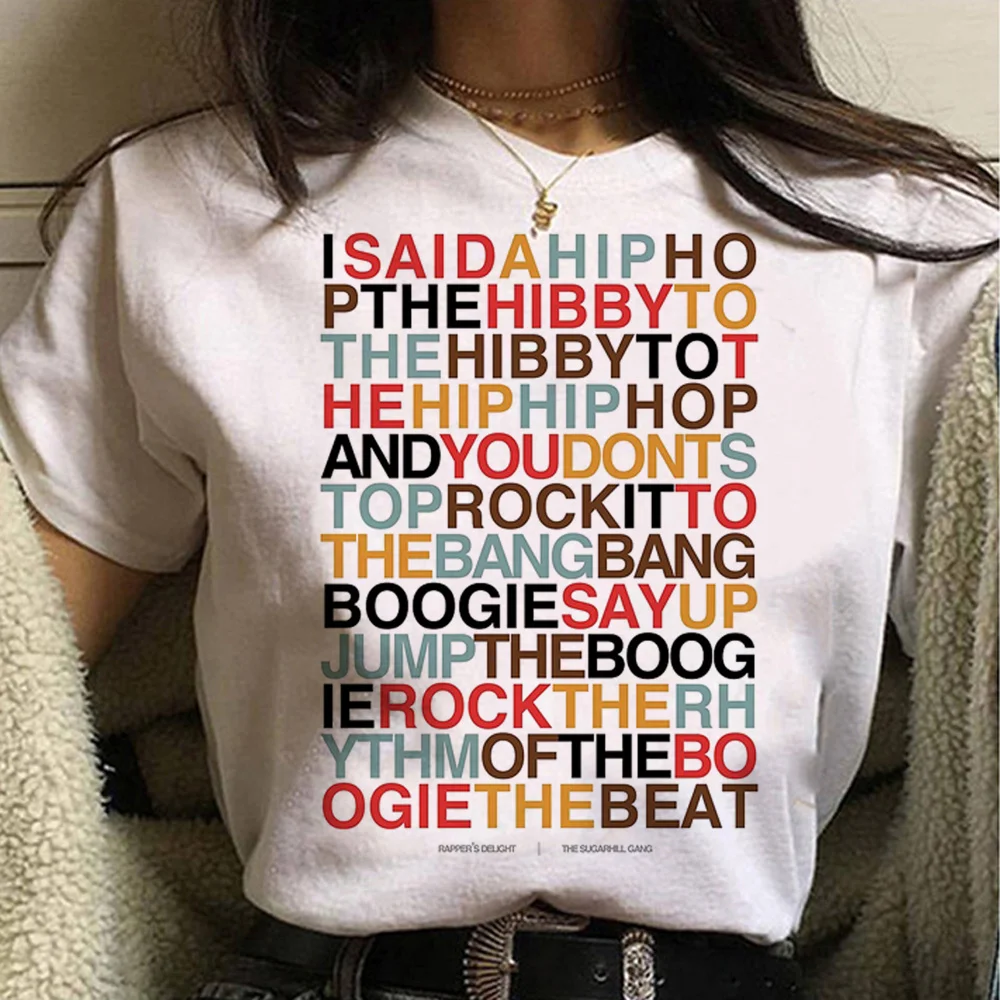 

Rapper Delight Sugarhill Gang t shirt women harajuku graphic Tee female designer Japanese clothing