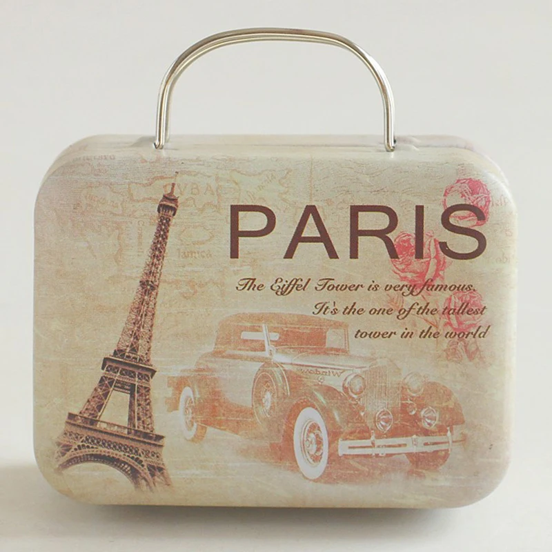 Жестяная мини-коробка в стиле ретро с отделением для хранения - купить по