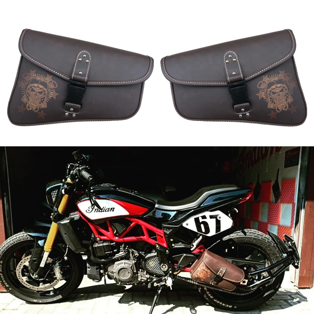Для Honda Suzuki Harley Sportster XL 883 XL1200 черная искусственная кожа мотоцикл седельная сумка