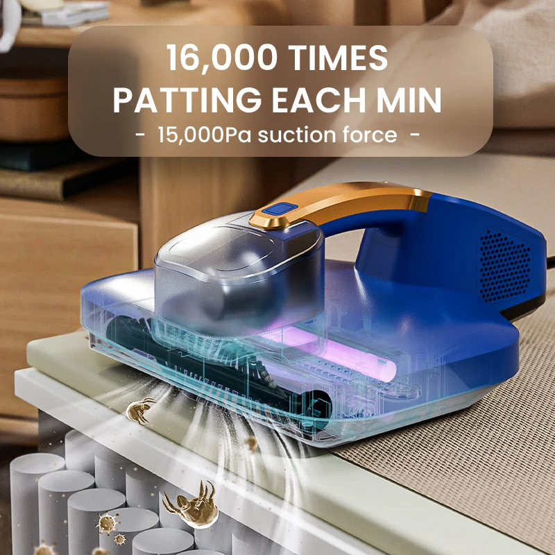 Ручной пылесос с ручкой для удаления клещей 15000 Па