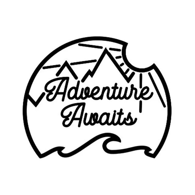 

15.6cm*12.6cm Delicate Adventure Awaits Mountains Unusual Vinyl Car Sticker Window Decal