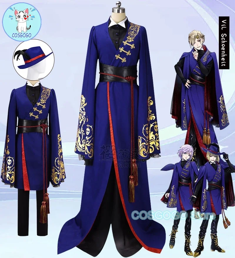 Twisted-Wonderland Pomefiore Vil/Rook/Epel Косплей Костюм Хэллоуин Игровой Женщины Мужчины Пальто