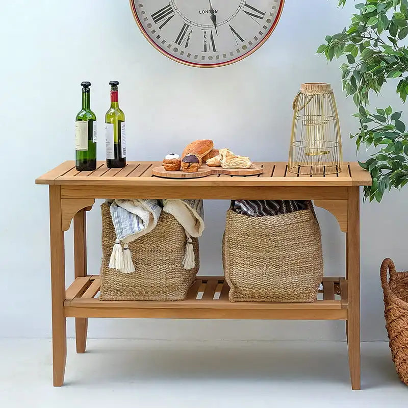 

Caterina Teak Wood Outdoor Console Table, Natural