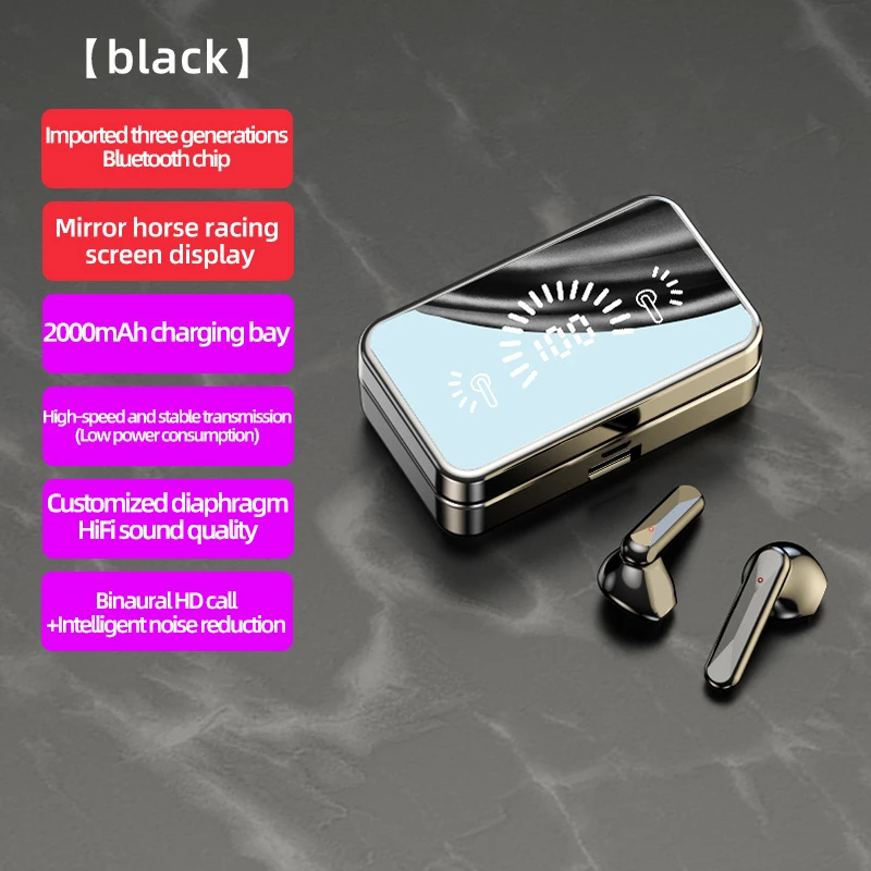 

Waterproof Bluetooth Earphones Stereo Sports Earbuds Sweatproof With Charging Box Tws Headset Wireless Headphones Touch Control