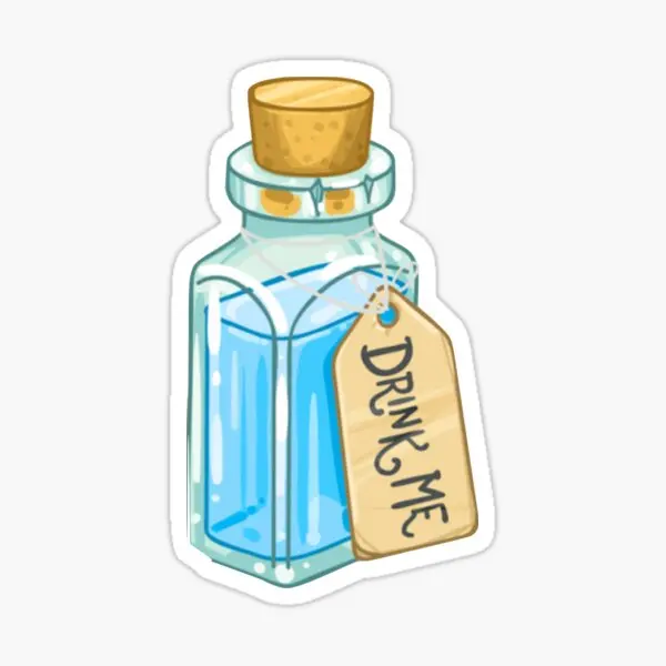 

Drink Me Potion 5PCS Stickers for Background Luggage Bumper Car Room Laptop Cute Kid Art Decorations Funny Print Living Room