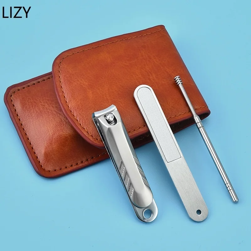 

LIZY 3pcs Nail Clipper Set Nail Pliers Kit Professional Toenail Nippers Stainless Steel Nail File Earpick Tool for Nail Trimmer