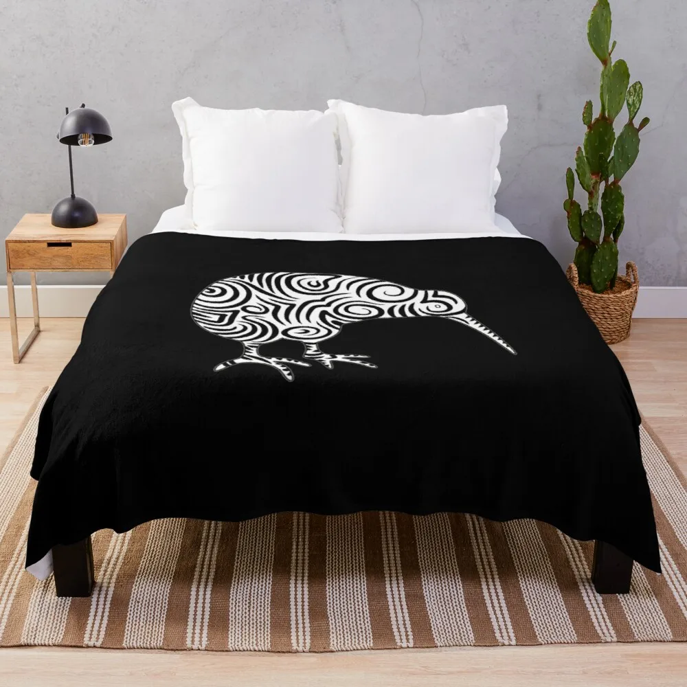 

Kiwi Bird Aotearoa New Zealand tribal style Throw Blanket Luxury Thicken Blanket