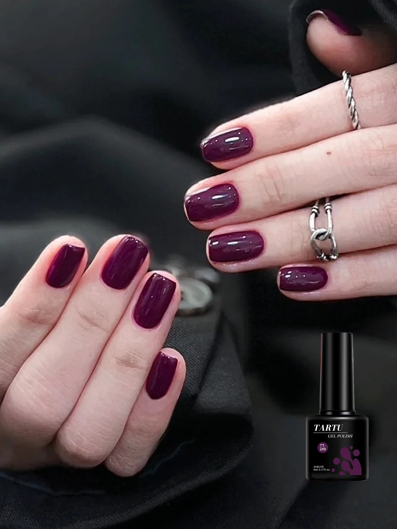 TARTU 8 мл Гель-лак для ногтей Бордовый красный коричневый шоколадный Nail Art Soak Off UV/LED