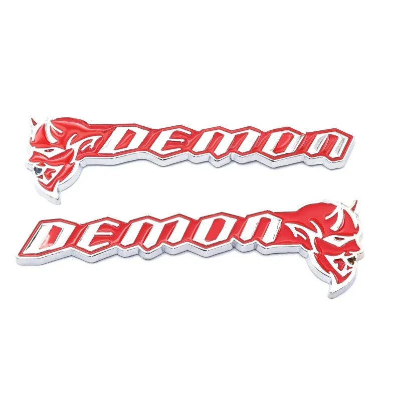 Фото 3D Металлическая эмблема-наклейка «Демон» 12x4 см для Dodge Challenger SRT Demon, для боковых крыльев и задней двери автомобиля, для индивидуальной модификации авто №5