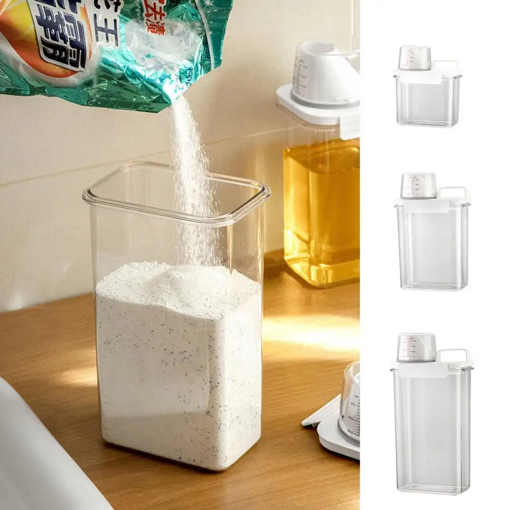 

Laundry Powder Case Useful Anti-Leaking Good Sealing Home Supplies Laundry Powder Box Laundry Liquid Dispenser