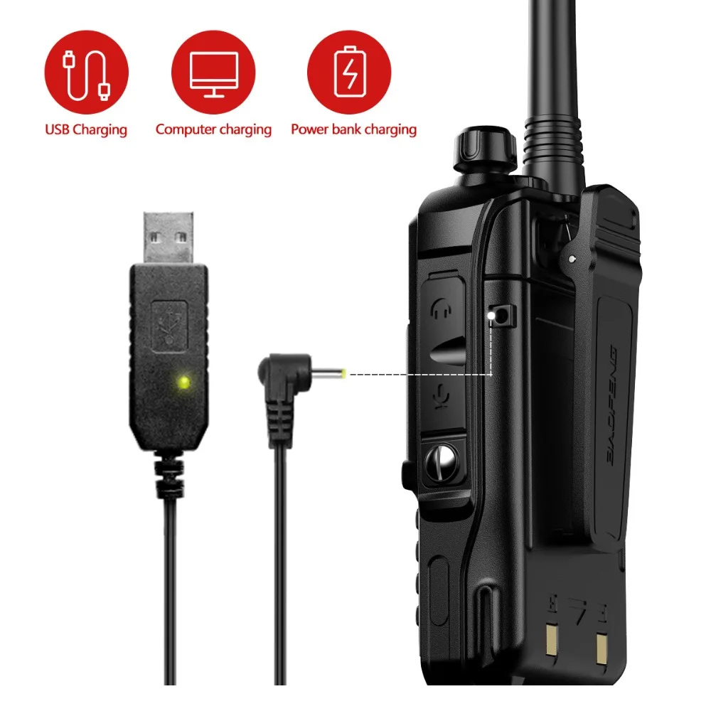 BaoFeng UV-S9 Plus Walkie Talkie UHF VHF Transceiver 10W 10km High Power Long Range Portable High Power CB Two Way Radio uv-5r