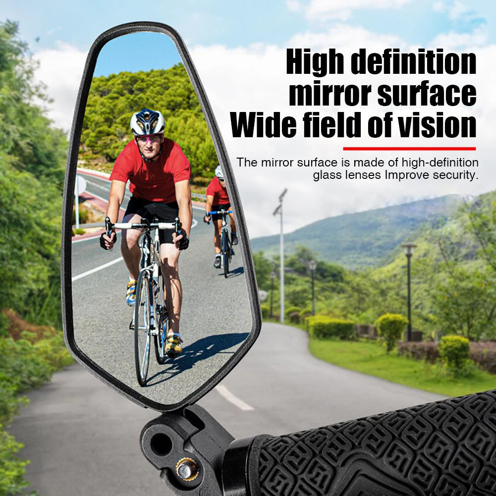 

New 1Pc Universal Bicycle Rearview Mirror Acrylic Lens Mirror 16-22mm MTB Handlebar End Plug Side View Mirror Bike Accessories