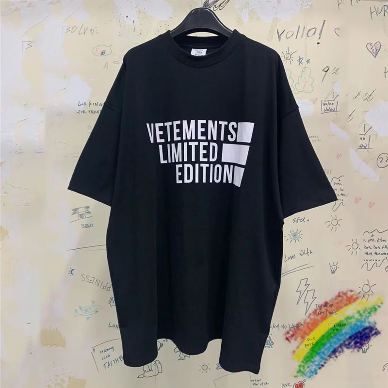 

Oversized VETEMENTS Top Tee Unisex Men Women 1:1 High-quality LIMITED EDITION Graphic Print VETEMENTS T-shirt VTM Collar Tag