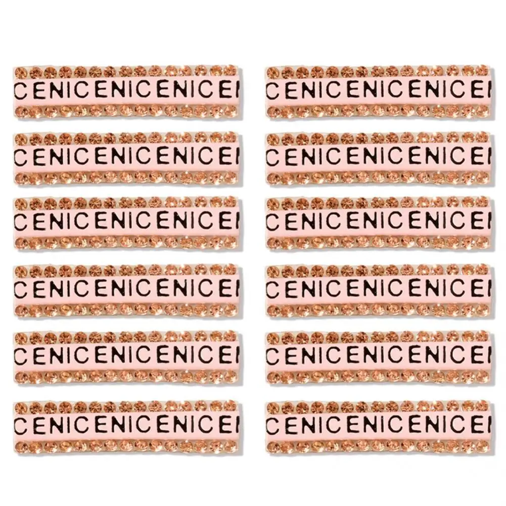

12Pcs Fashion Various Styles All Match Plastic English Alphabet Manicure Decal for Beauty Nail Art Sticker Nail Sticker