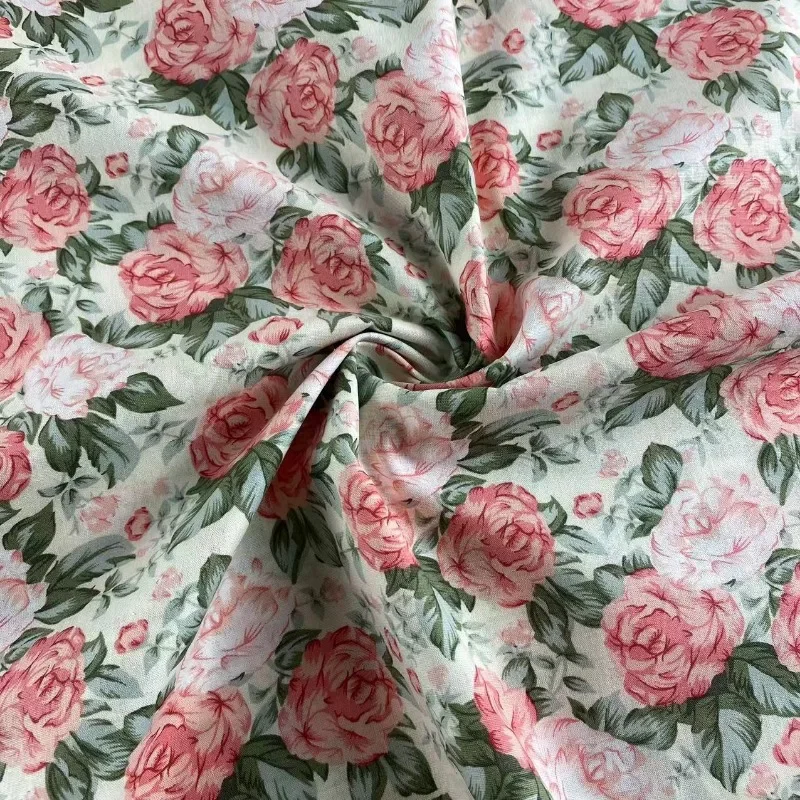 150x45 см хлопчатобумажная Поплиновая ткань с принтом розы Картина маслом стиль 40s