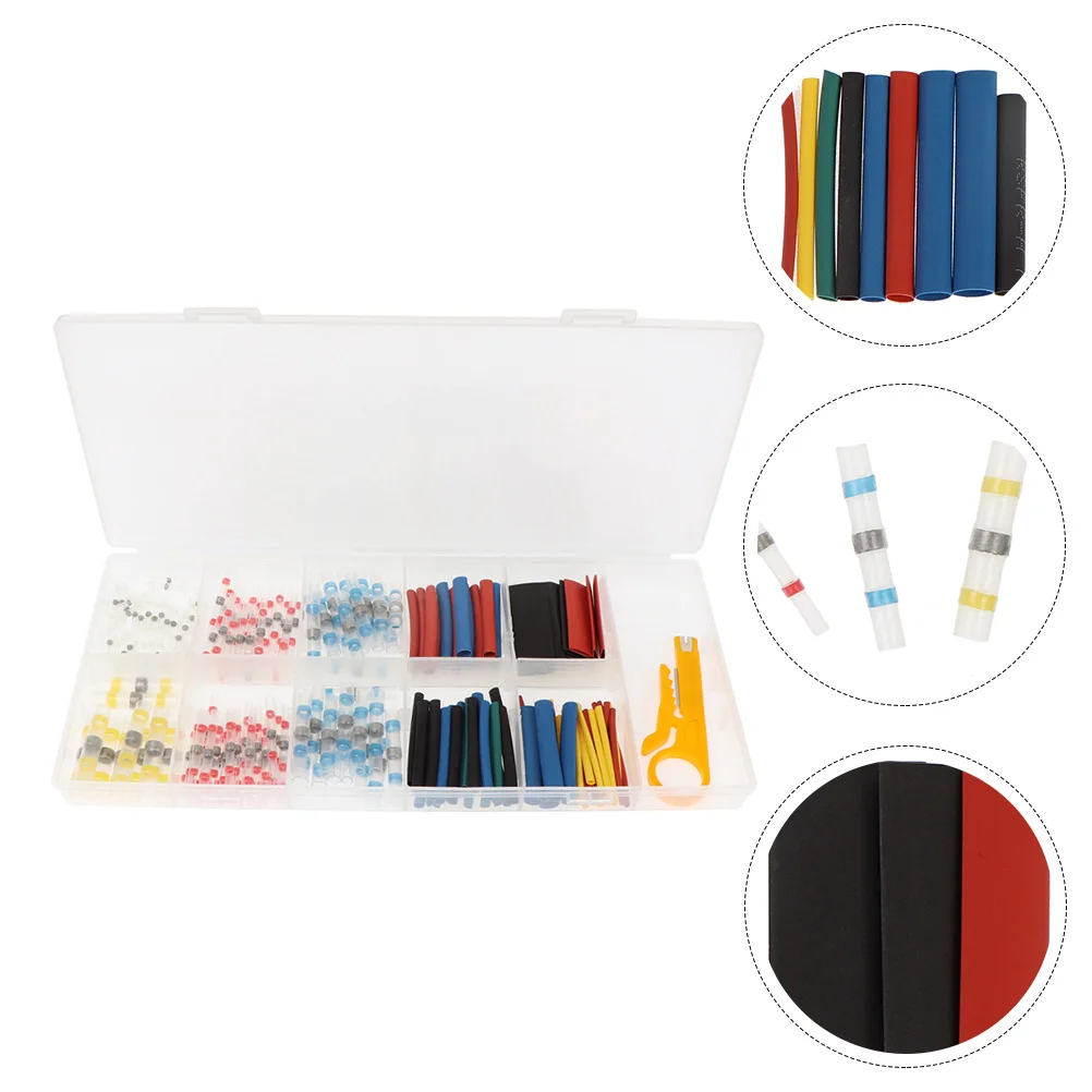 

200 Wire Connectors Heat Shrink Seal Wire Terminals for Automobile Marine