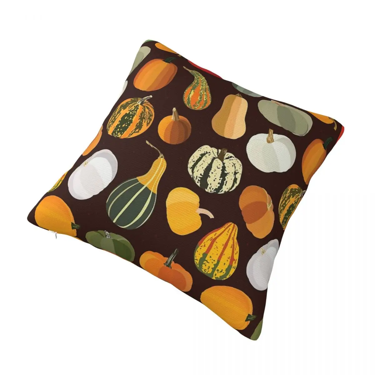 

Pumpkins Square Pillowcase Polyester Pillow Cover Velvet Cushion Zip Decorative Comfort Throw Pillow For Home Bedroom