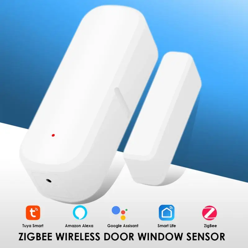 

Датчик двери Tuya Zigbee для умного дома, беспроводной автоматический детектор окон, раздвижные двери, Магнитный Датчик Контакта