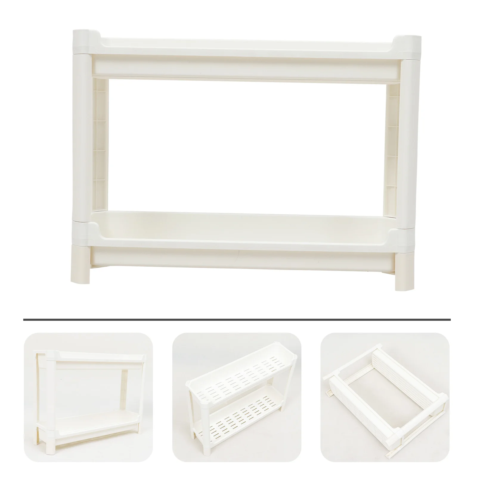 

Crevice Storage Rack Shelves Plastic Bathroom Shelf Corner Desktop Pp Home Floor