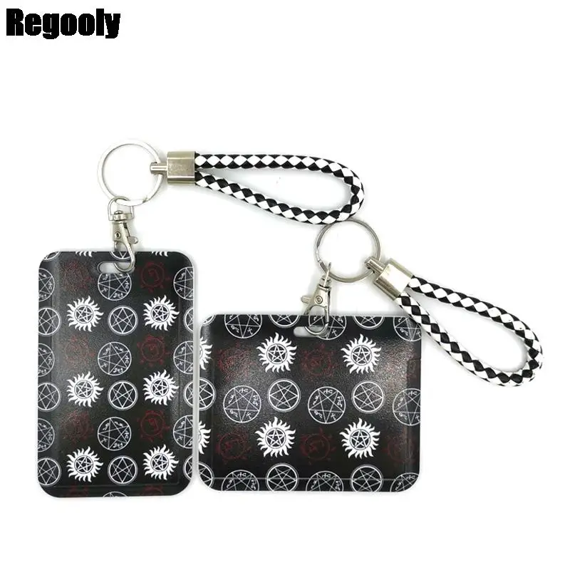 

Supernatural SPN Lanyard Credit Card ID Holder Bag Student Women Travel Card Cover Badge Car Keychain Decorations