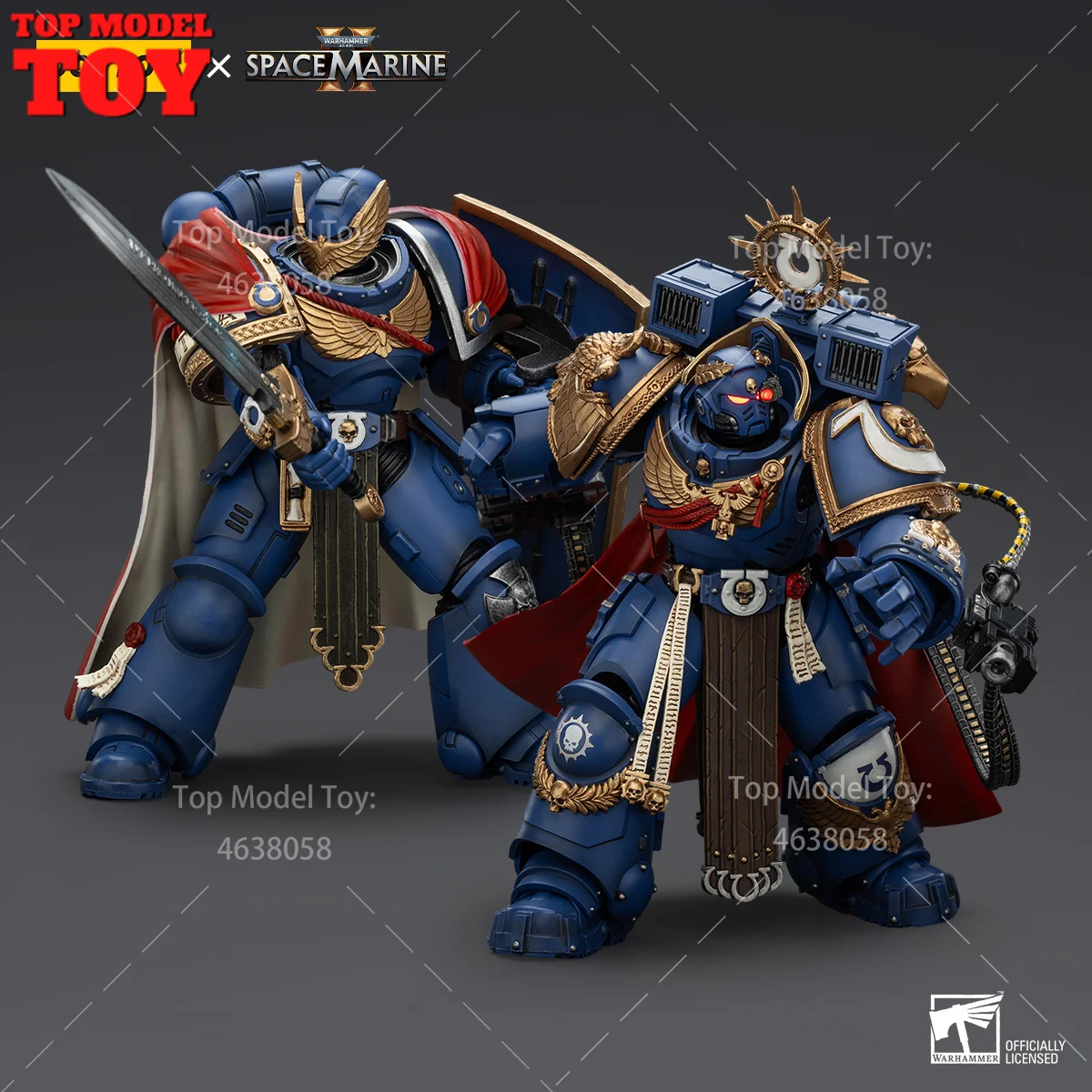 Фото Фигурки JOYTOY Warhammer 40K 1/18: Ультрамаринов, Марнус Калгар, Когтистые Волки, коллекционные модели аниме-фигурок, игрушки №3