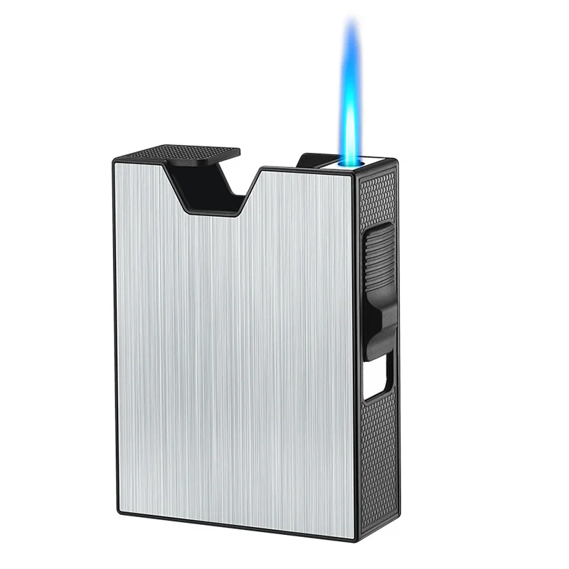 

USB Rechargeable Tungsten Wire Lighter Cigarette Case 20 Pieces Portable Cigarette Lighter Windproof Gas Lighter Gadget Men