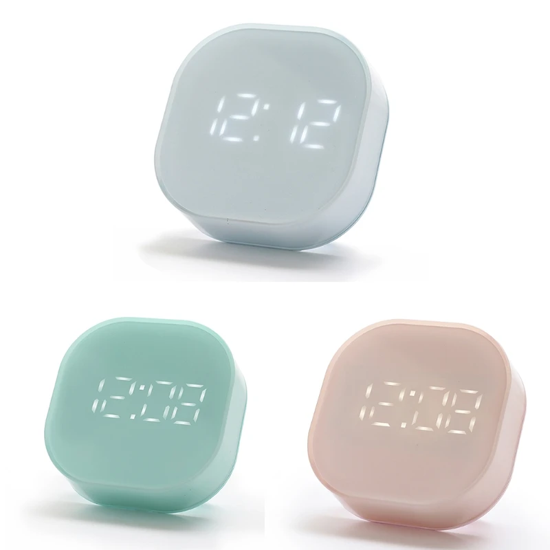 

Electronic Digital Alarm Clock Square Silent Bedside Alarm Clocks for Students Girls Home Bedroom Dormitory Use Intelligent