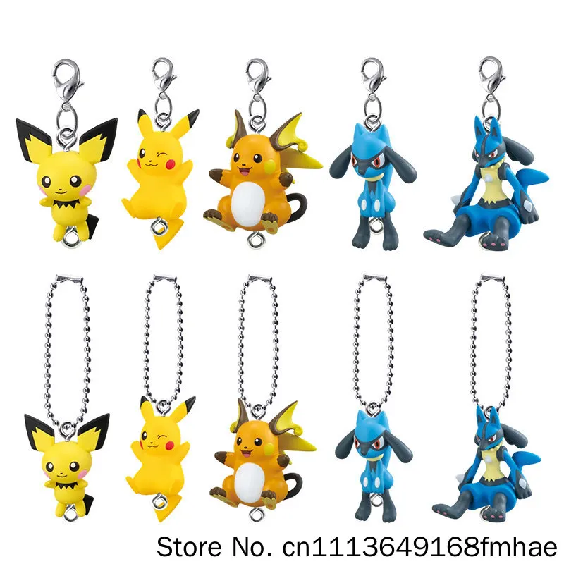 Фото Брелок Bandai Pokemon Gashapon, серия 14, фигурка-подвеска для сумки, кулон Пичу, украшение для рюкзака, коллекционный аниме-аксессуар для фанатов №5