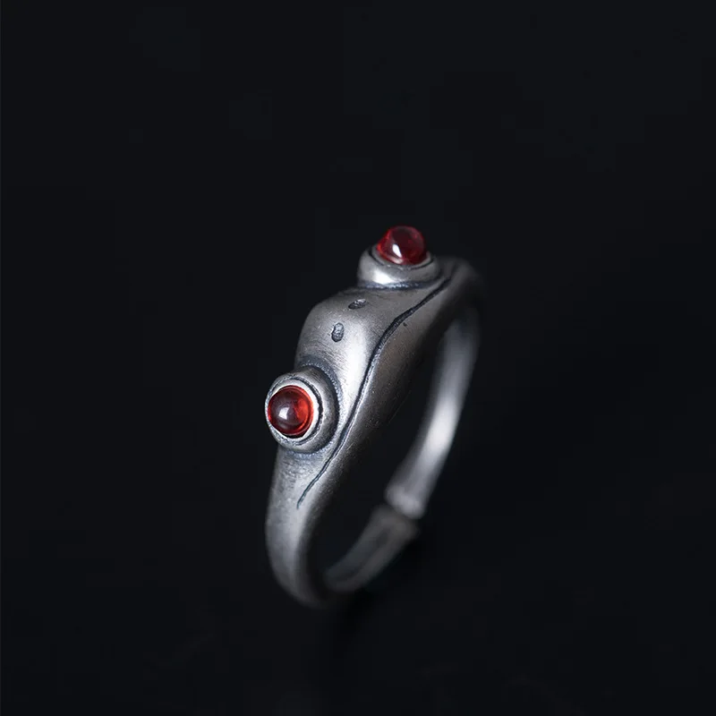 

Gothic Vintage Frog Adjustable Finger Rings for Women Girls Teens Retro Fashion Frogs Toad Cool Ring Designer Aesthetic Jewelry