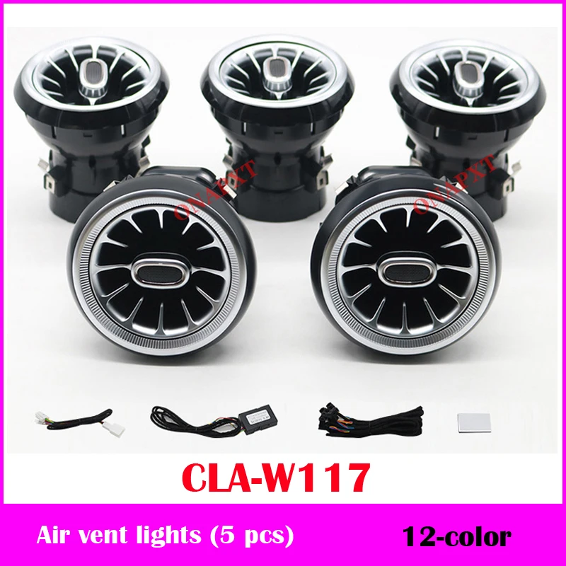 

12 цветов для Benz A/CLA/GLA W176 W117 W156 светодиодный сопло для подсветки вентиляционного отверстия освещения двери приборной панели